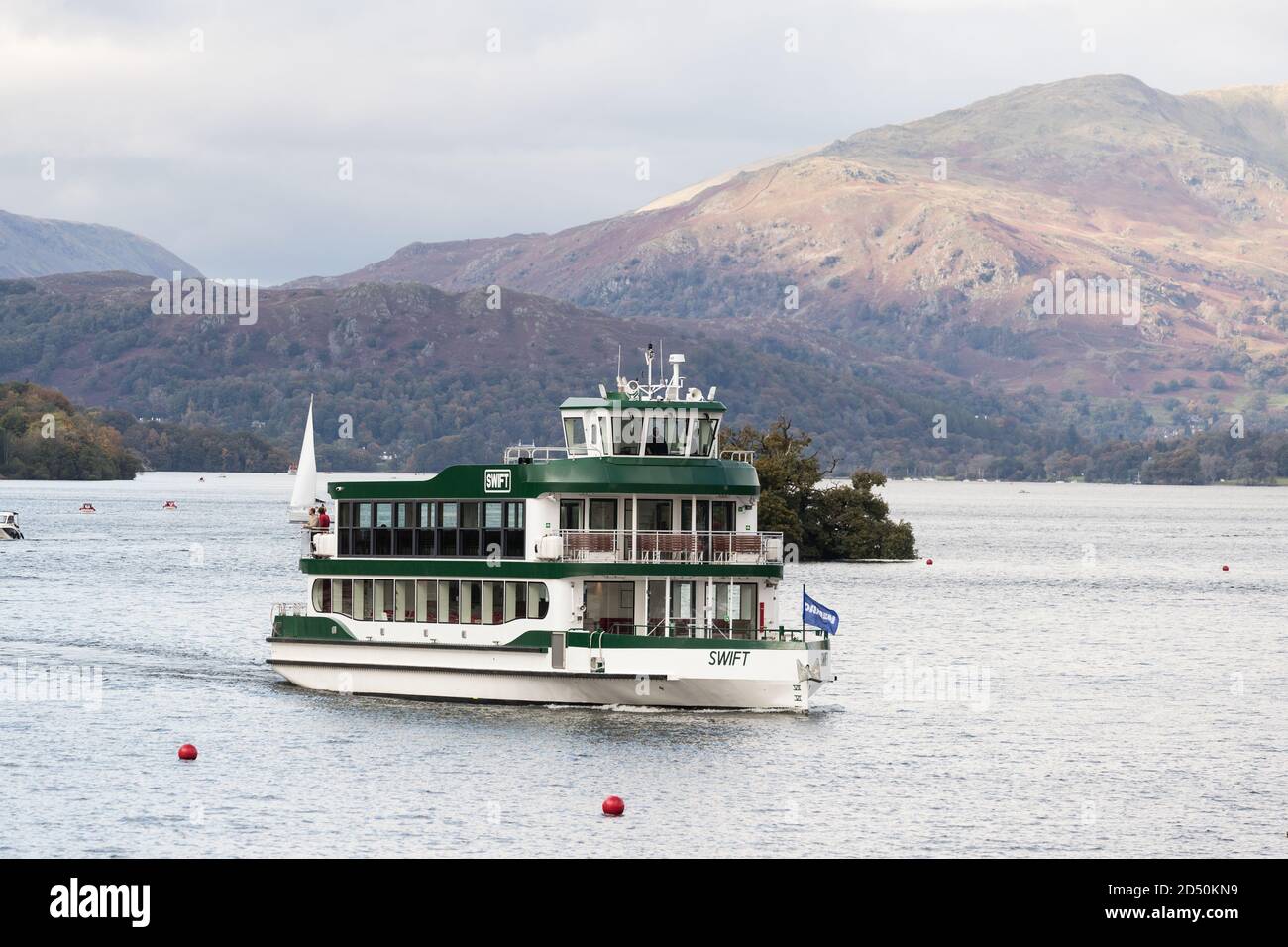 MV 'Swift'  Windermere Lake Cruises a multi-million-pound investment in a brand-new 300-seat boat to add to its famous existing fleet. Stock Photo