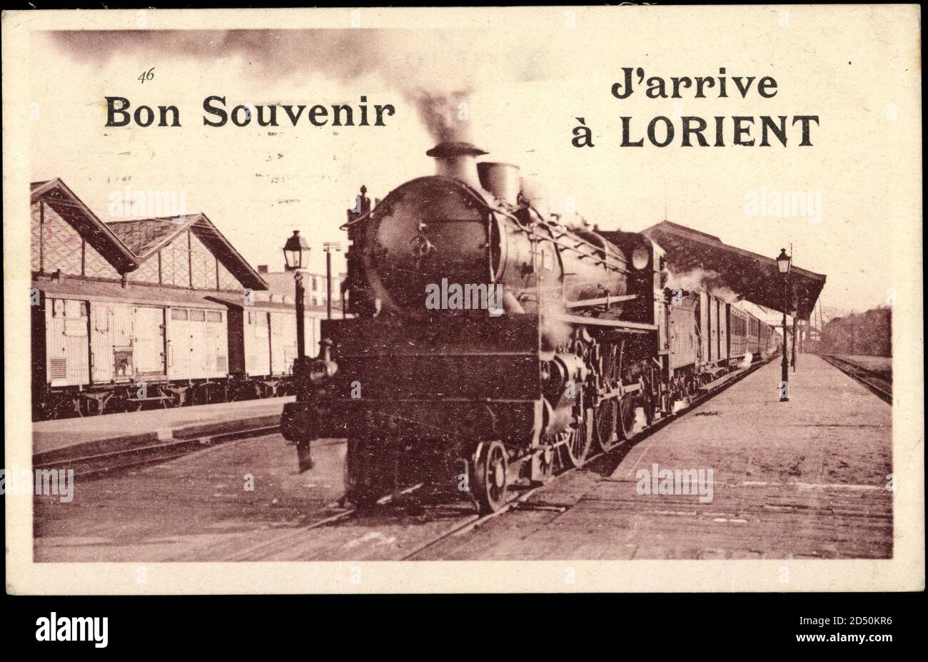 Lorient Morbihan, Lokomotive im Bahnhof, Vorderansicht, Wagons | usage ...