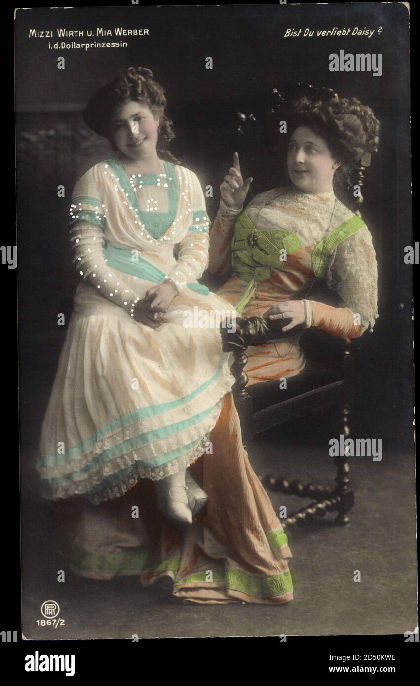 Mizzi Wirth und Mia Werser,Dollarprinzessin,Bist Du verliebt Daisy,RPH 1867 2 | usage worldwide Stock Photo