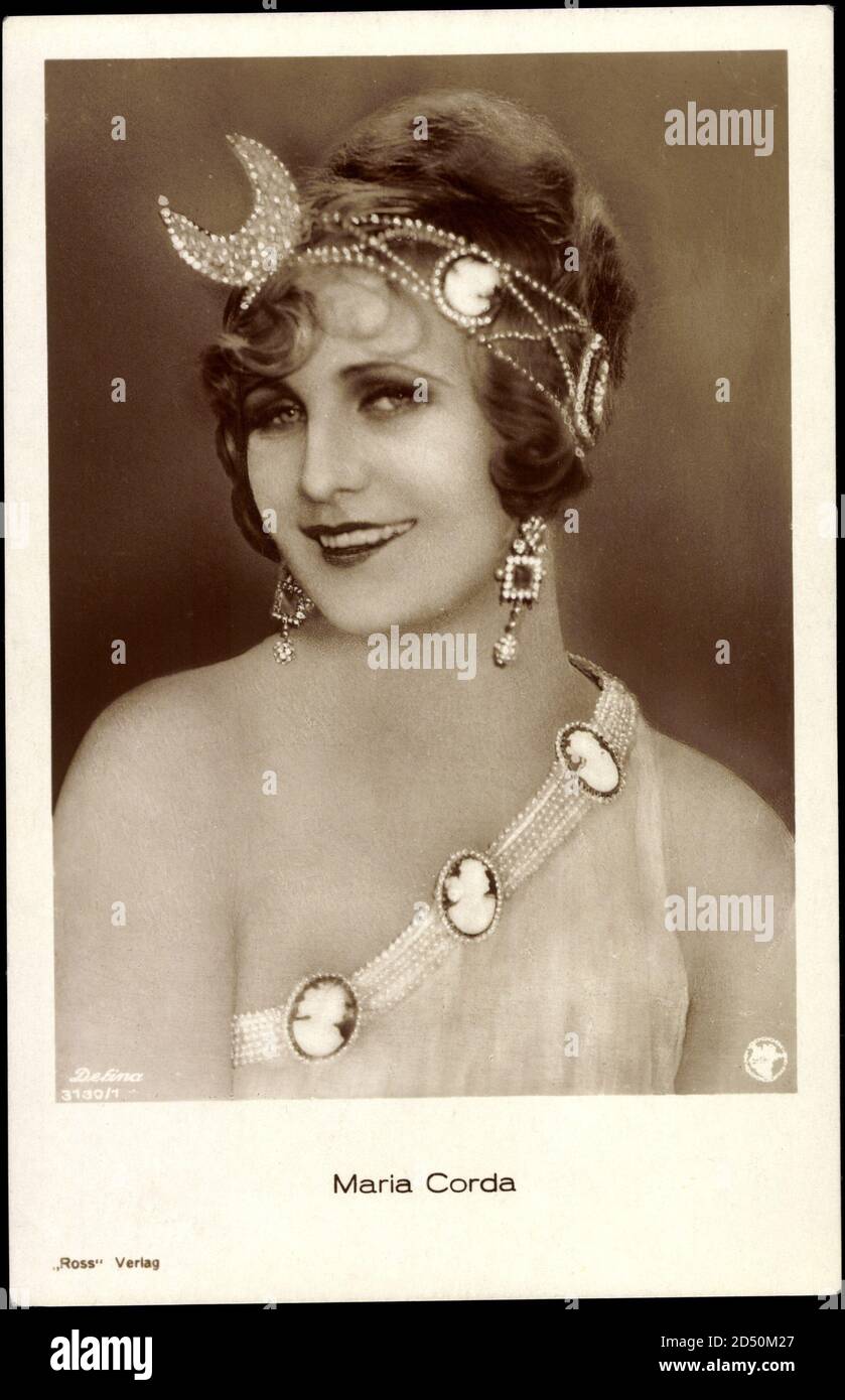 Schauspielerin Maria Corda, Ross Verlag, 3130 1, Portrait usage