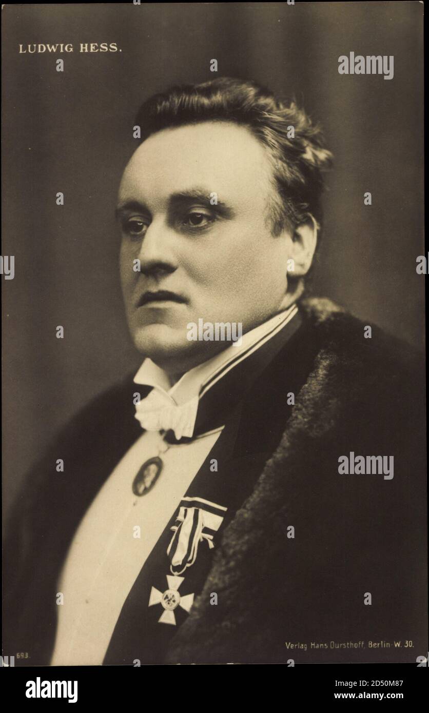 Schauspieler Ludwig Hess, Portrait, Abzeichen, Kragen | usage worldwide Stock Photo