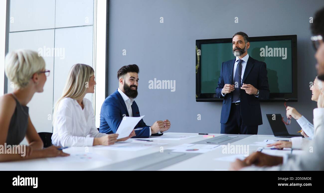 Meeting Corporate Success Business Brainstorming Teamwork Concept Stock ...