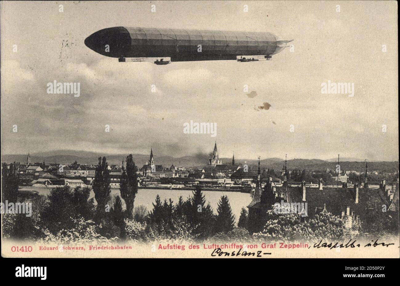 Aufstieg des Luftschiffes LZ3 von Graf Zeppelin in Konstanz