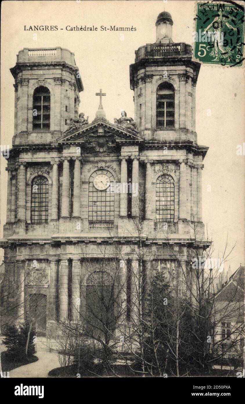 Langres Haute Marne, vue générale de la Cathédrale St. Mammés | usage ...