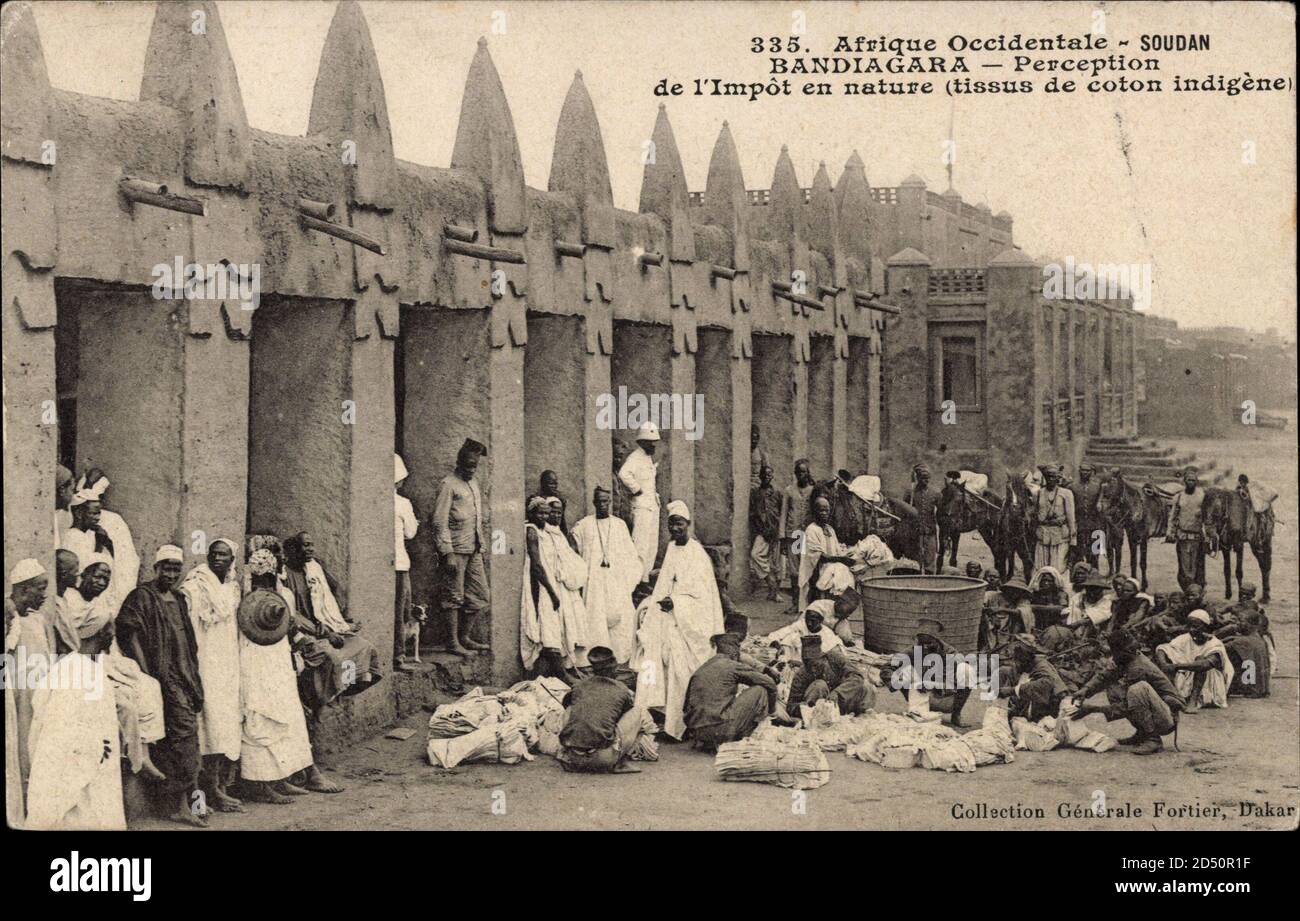 Bandiagara Sudan, Afrique Occidentale Française, Perception Impot | usage worldwide Stock Photo