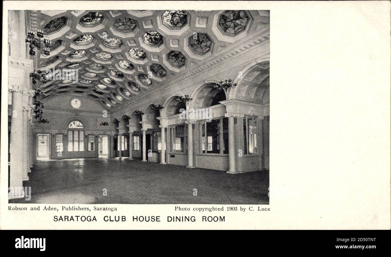 Saratoga New York USA, Club House Dining Room, Interior View | Usage ...