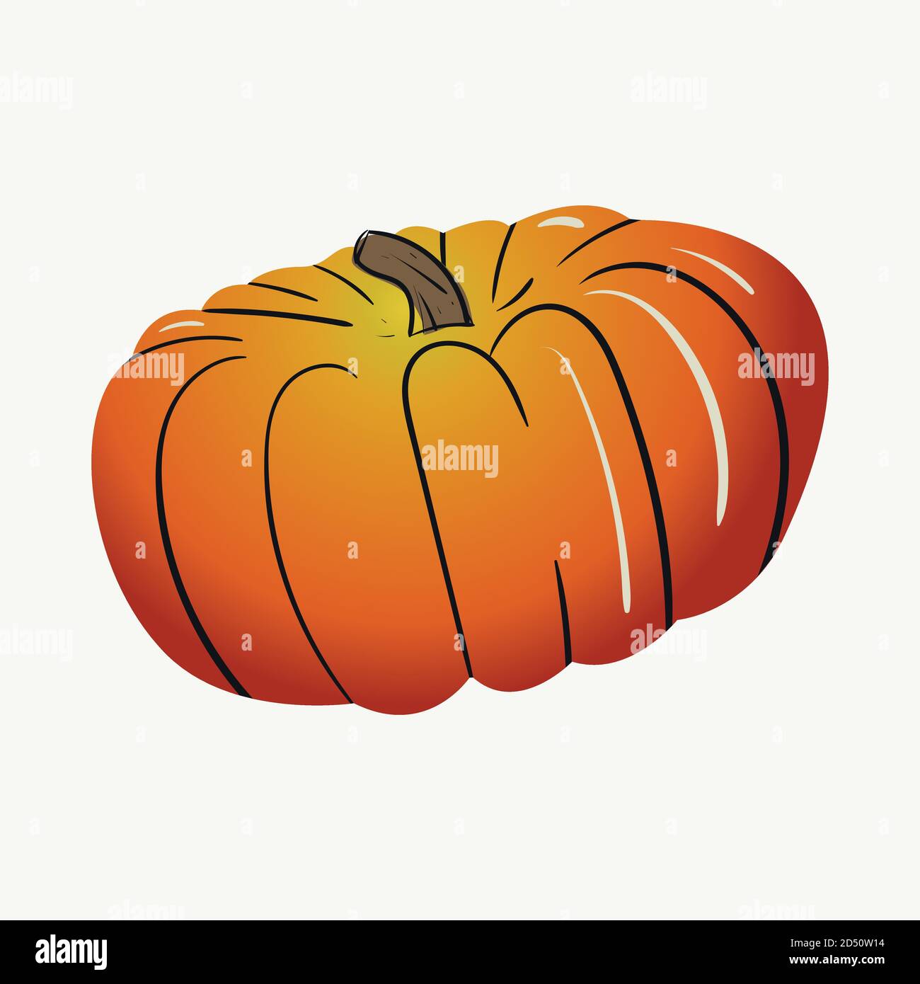 vector isolated pumpkin for an autumn design Stock Vector