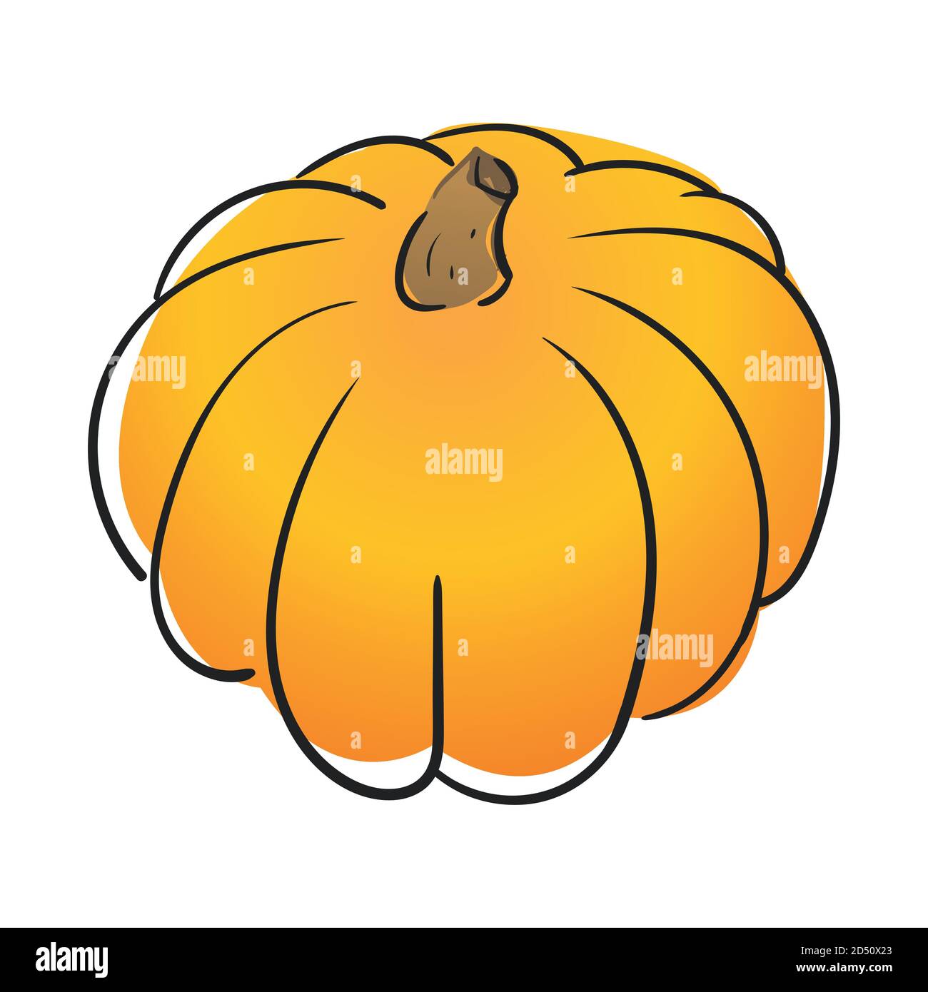 vector isolated pumpkin for an autumn design Stock Vector