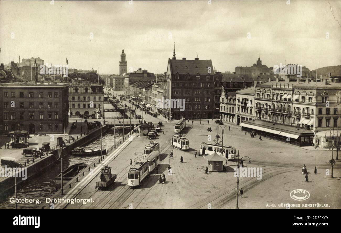 Göteborg Schweden, Drottningtorget, Straßenbahnen | usage worldwide ...