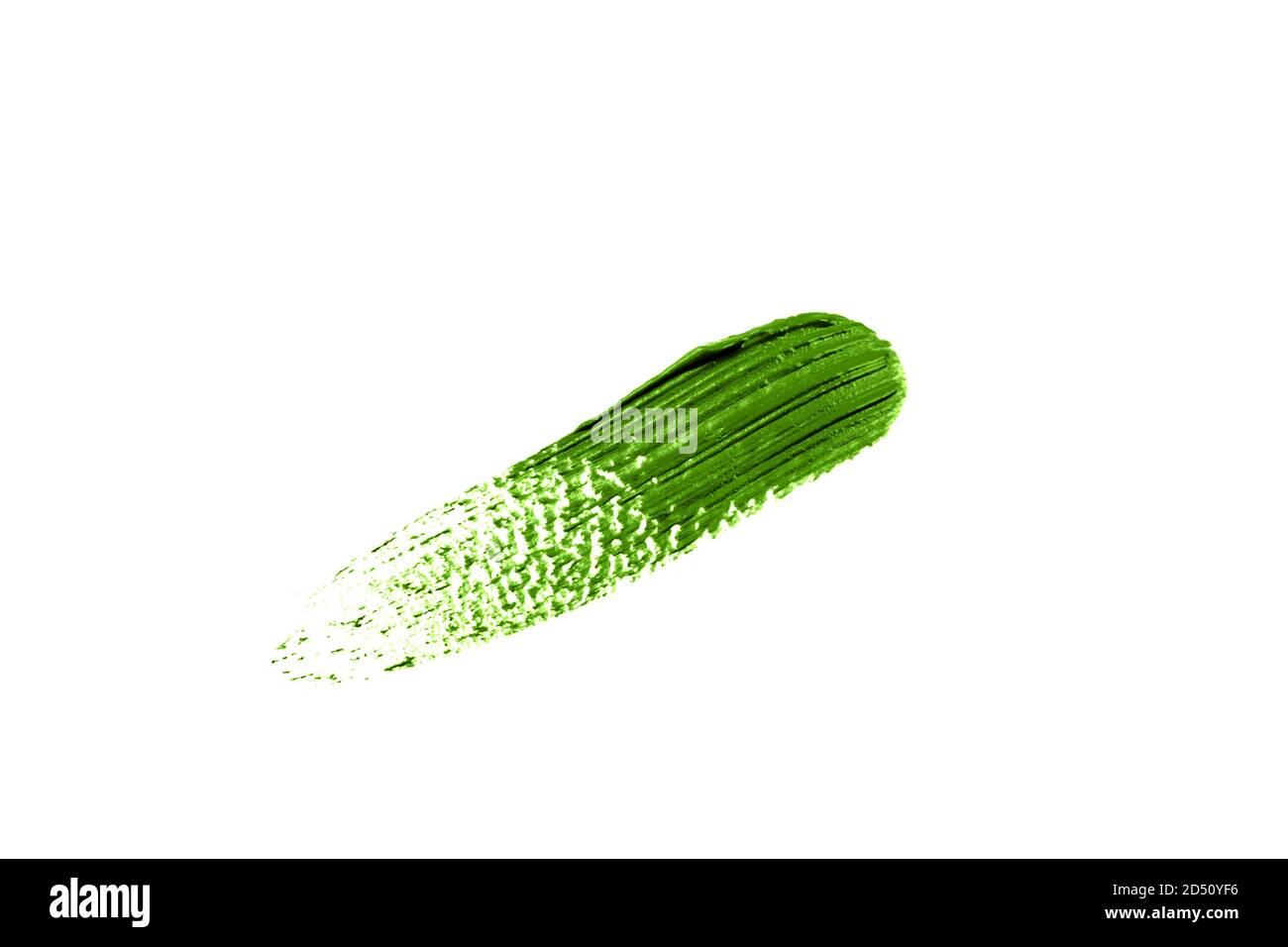 Green concealer swatch isolated on white background. Stock Photo