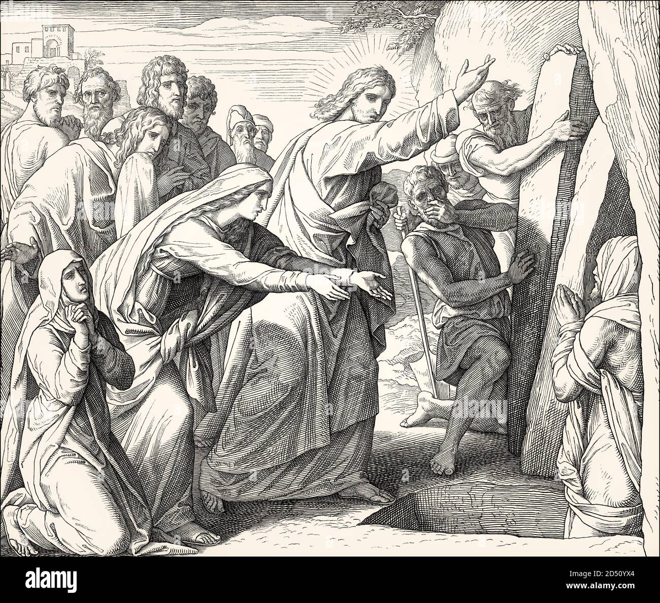 Raising of Lazarus, New Testament, by Julius Schnorr von Carolsfeld ...