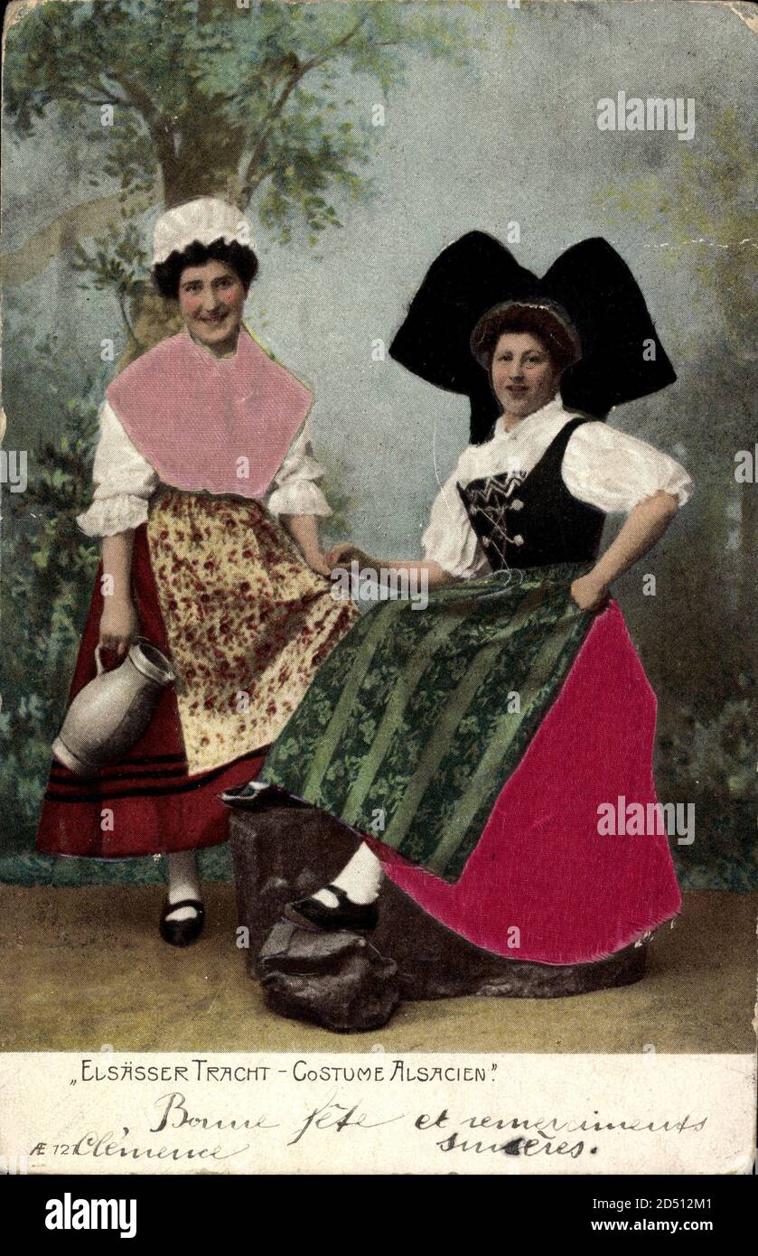 Elsaß Lothringen, Costume Alsacien, Frauen | usage worldwide Stock Photo -  Alamy