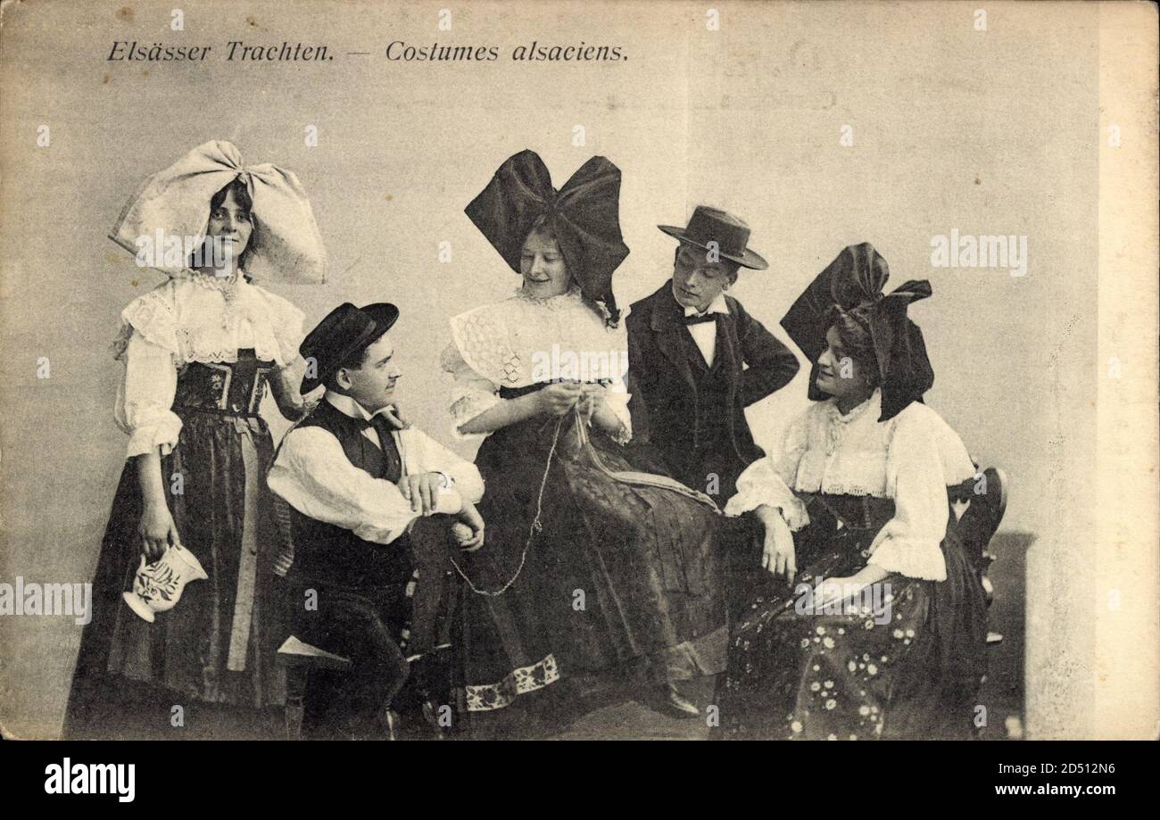 Elsässer Trachten, Costumes alsaciens, Elsaß Lothringen, Frauen | usage ...
