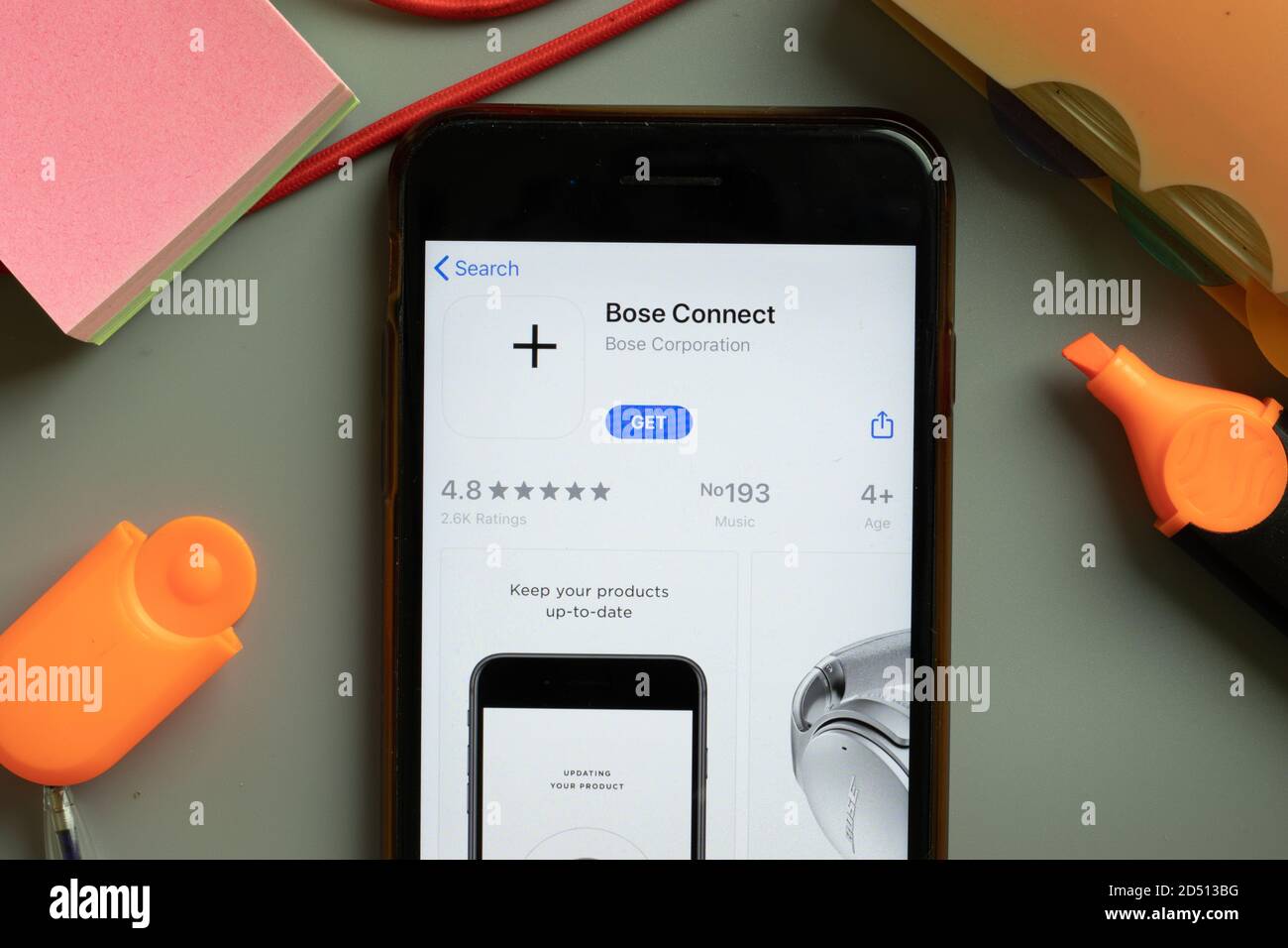 New York, USA - 29 September 2020: Bose Connect mobile app logo on phone  screen close up, Illustrative Editorial Stock Photo - Alamy