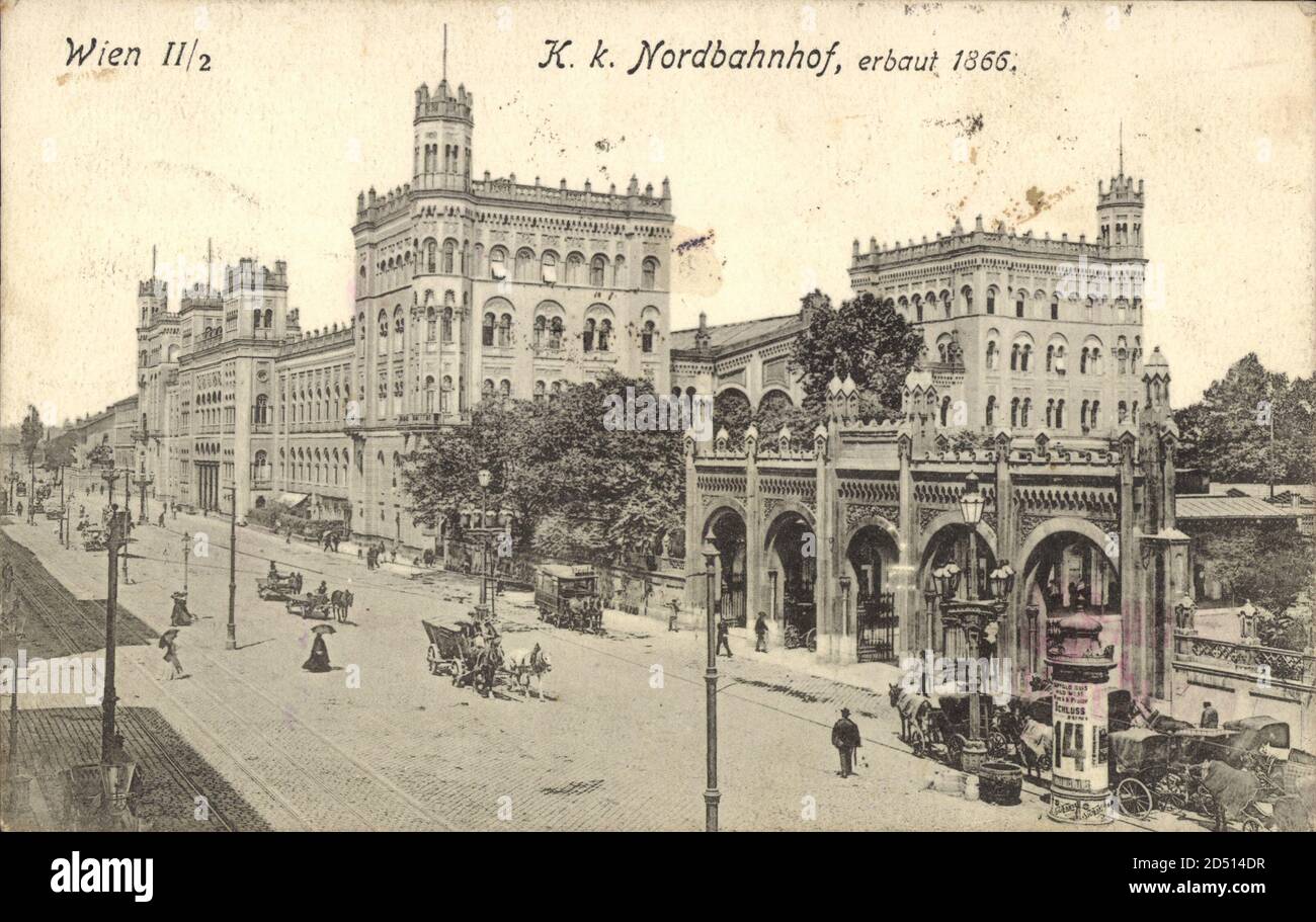 Wien 2 Leopoldstadt, K.k. Nordbahnhof, erbaut 1866 | usage worldwide Stock Photo