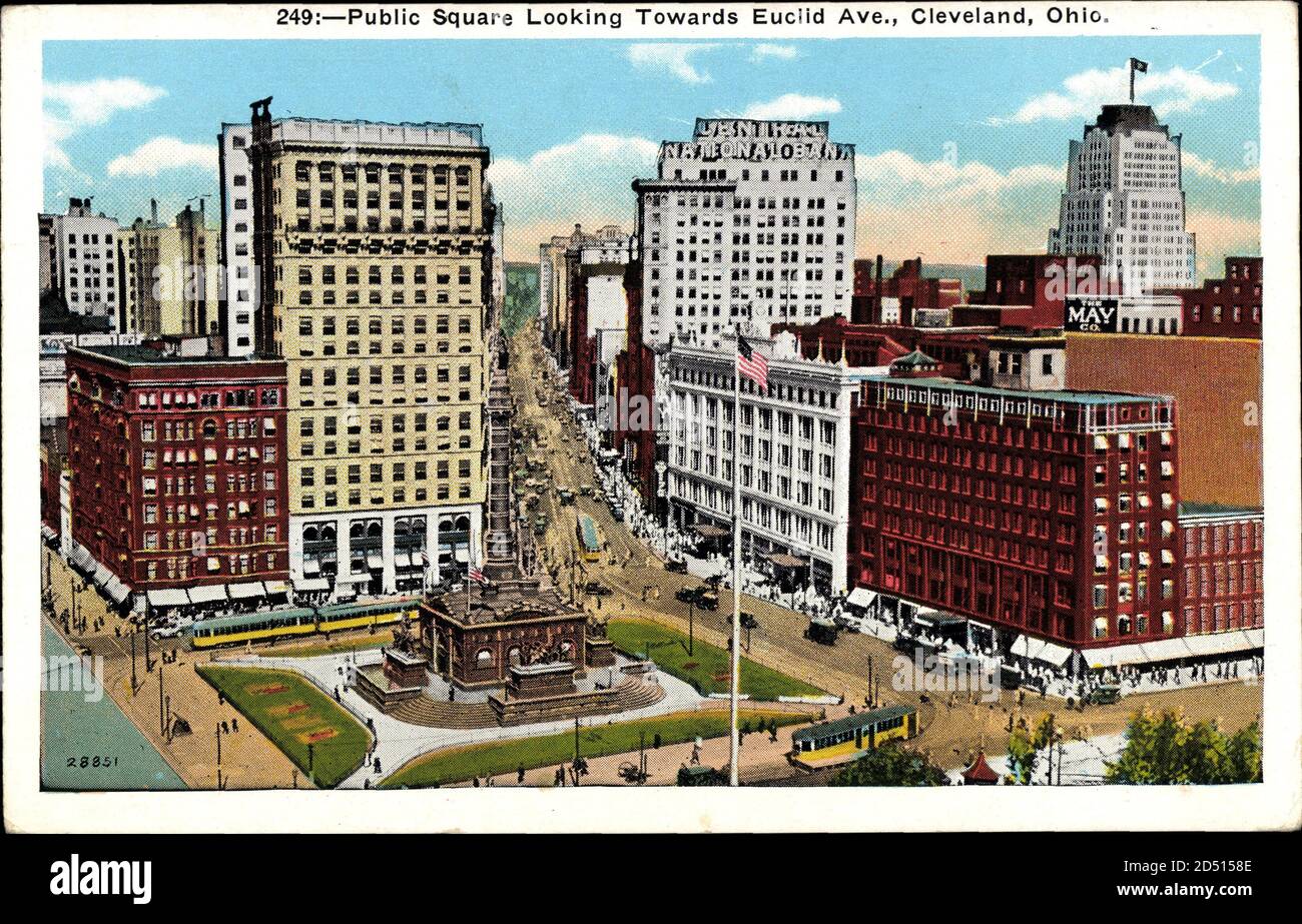 Cleveland Ohio USA, Public Square looking towards Euclid Avenue usage