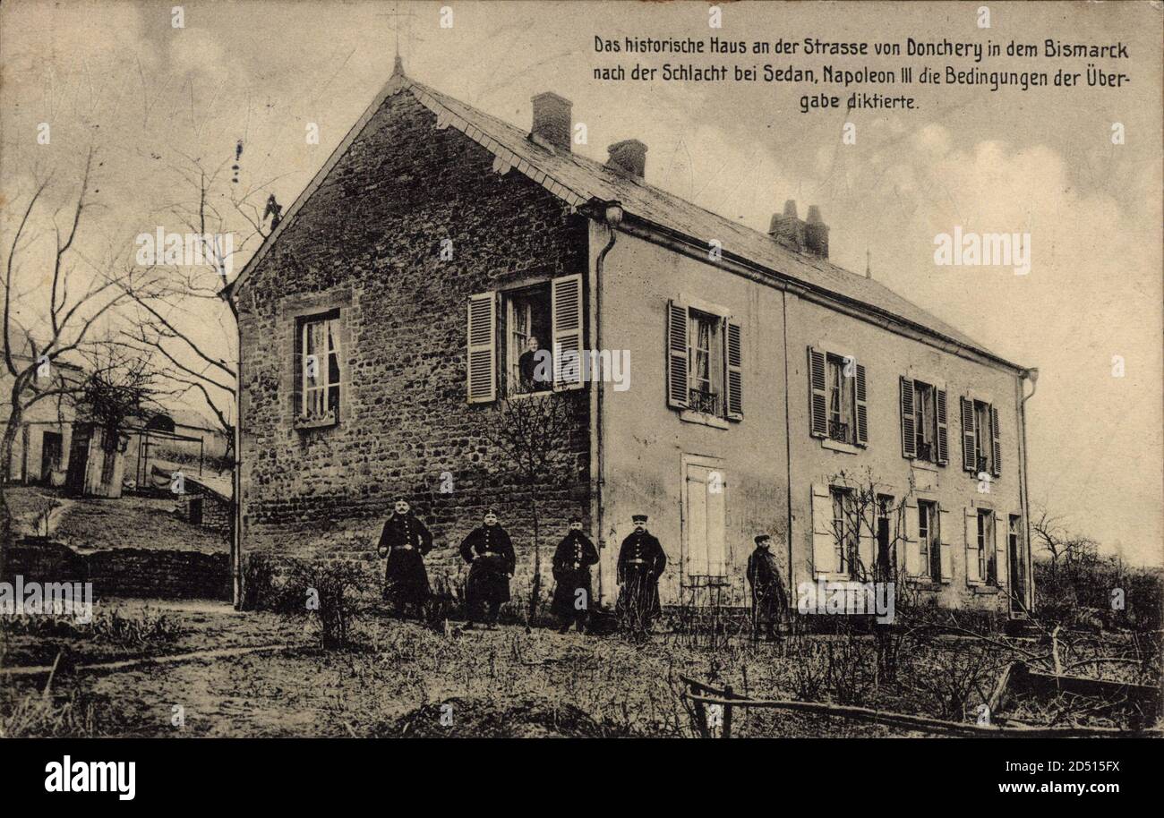 Donchery Ardennes Historisches Haus Bismarck Napoleon Schlacht Sedan Usage Worldwide Stock Photo Alamy