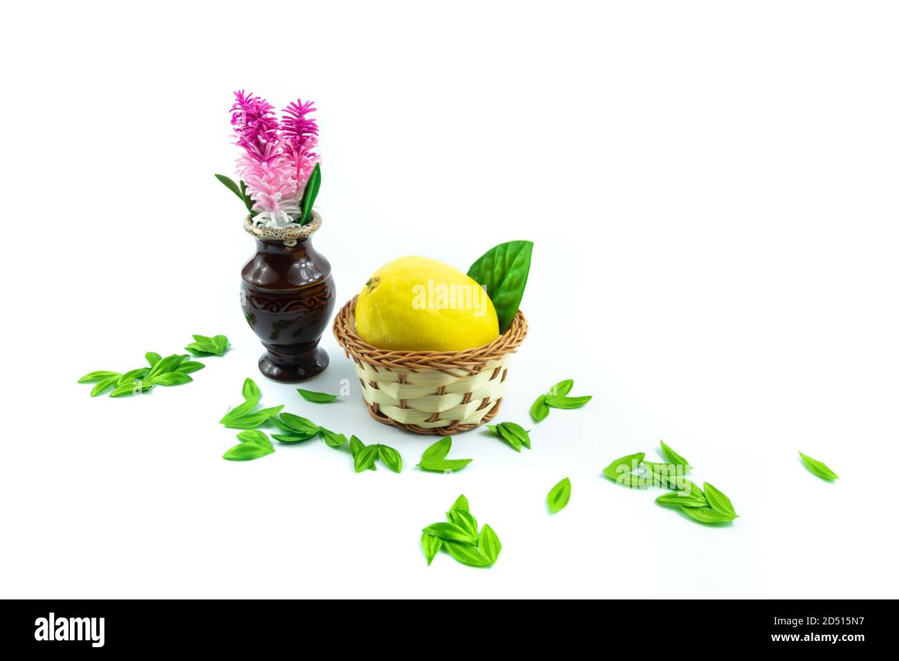 Still life of fruit and wine isolated on white background Stock Photo ...