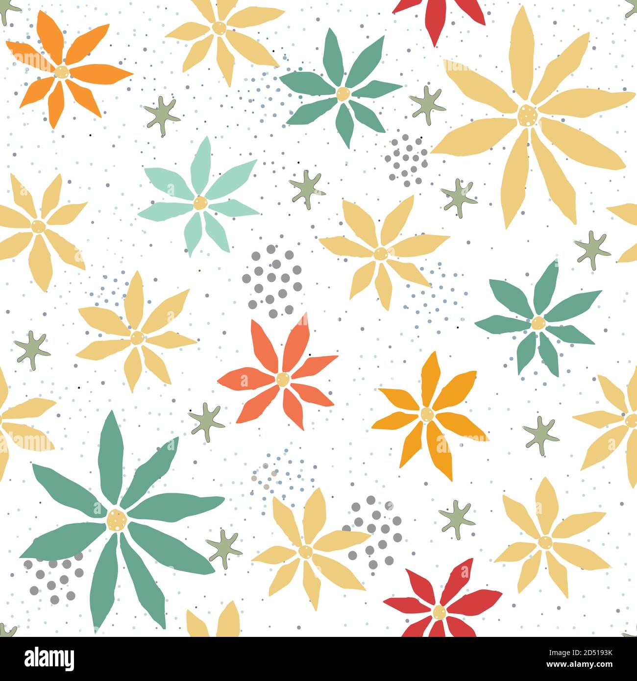 Seamless Pattern with Cute Apples on cute background. Scandinavian Style. Stock Vector