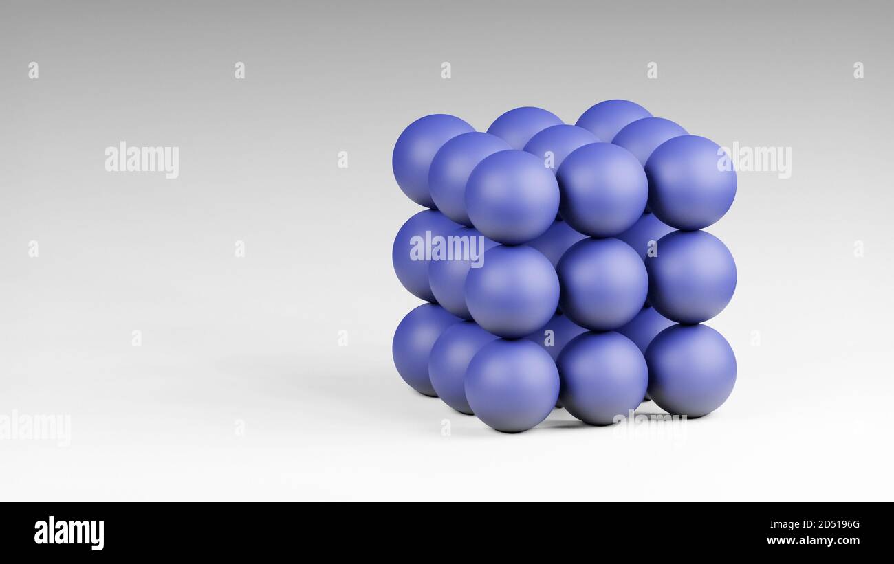 Molecules model structure, render illustration, conceptual background
