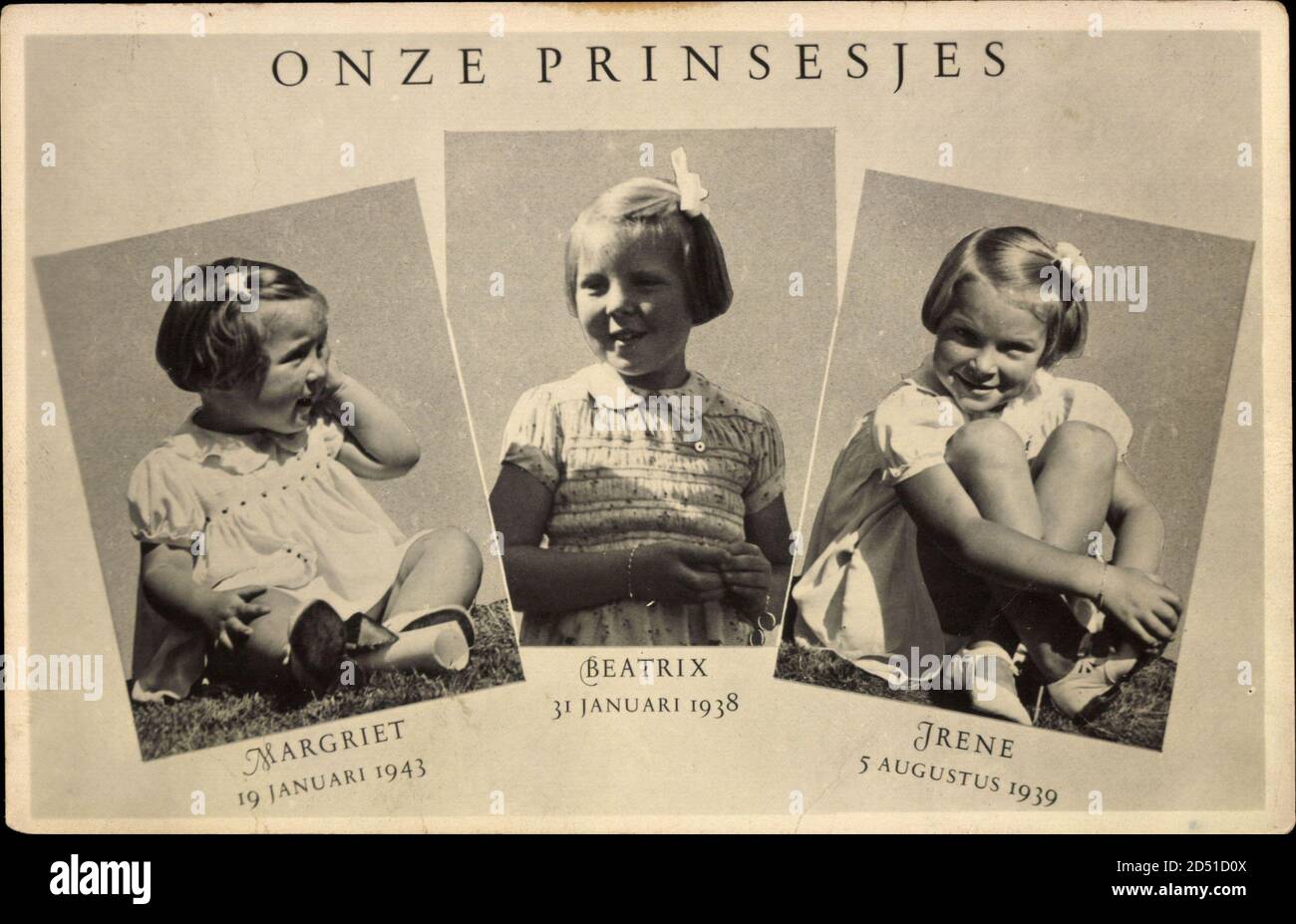 Prinzessinnen der Niederlande, Margriet, Beatrix, Irene | usage worldwide Stock Photo