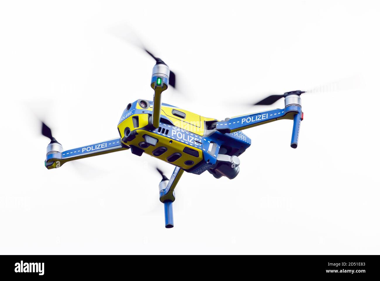 Neuss, North Rhine-Westphalia, Germany - Drones in the NRW police force, 106 drones for one million euros are to be used by the North Rhine-Westphalia Stock Photo