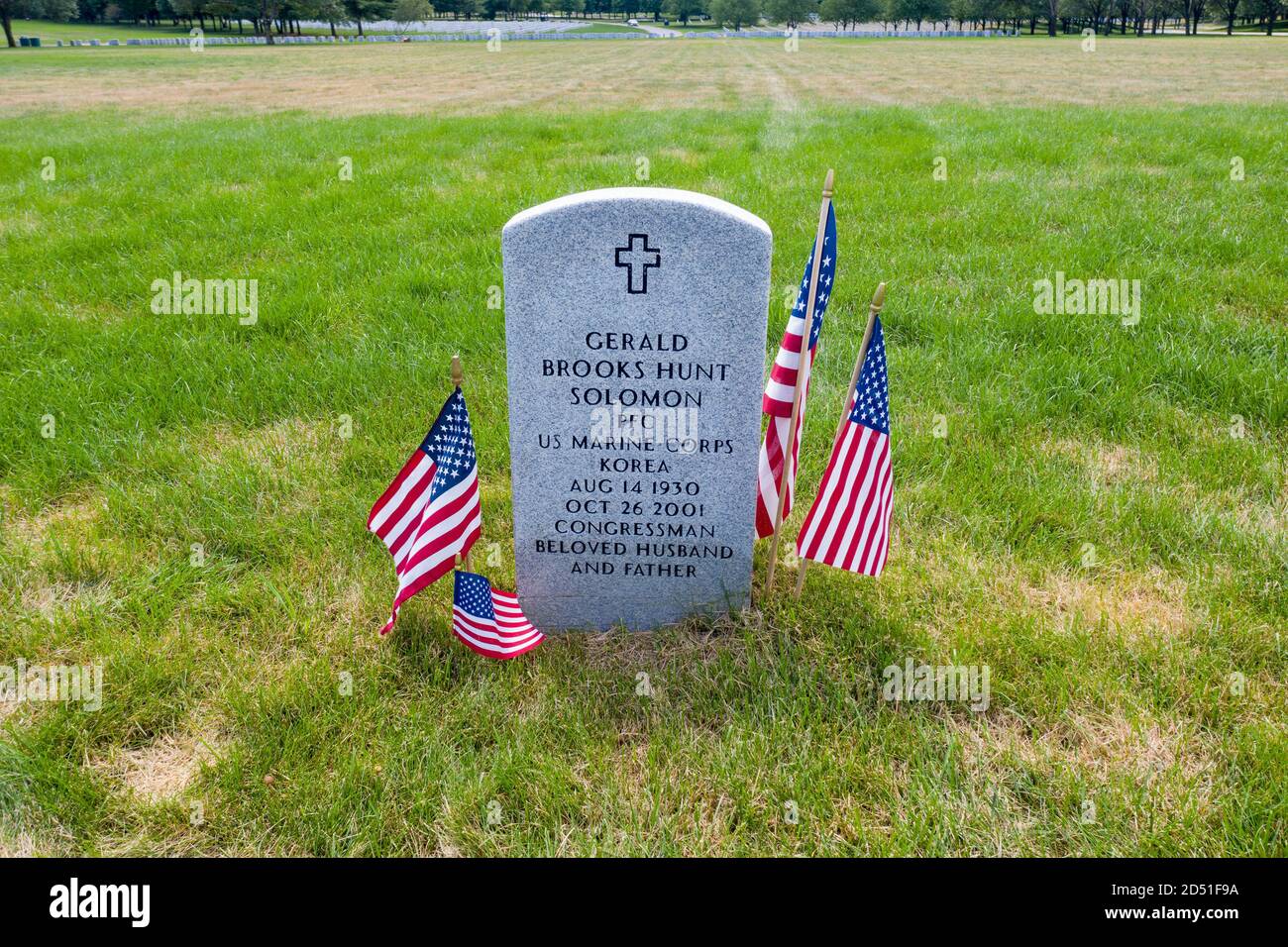 Gerald B.H. Solomon Saratoga National Cemetery, Schuylerville, New York Stock Photo