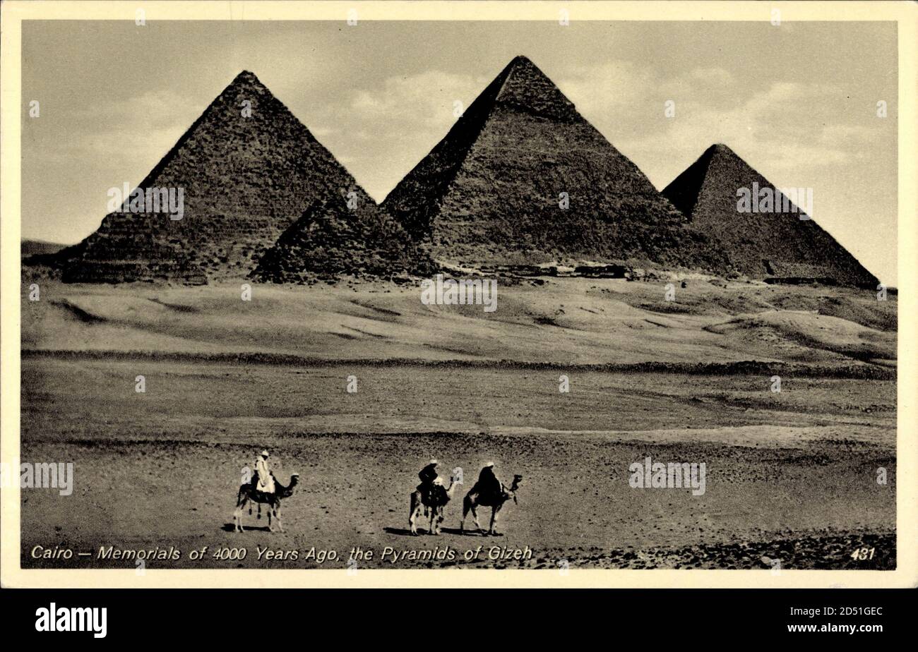 Cairo Ägypten, Memorials of 4000 years ago, the Pyramids of Gizeh