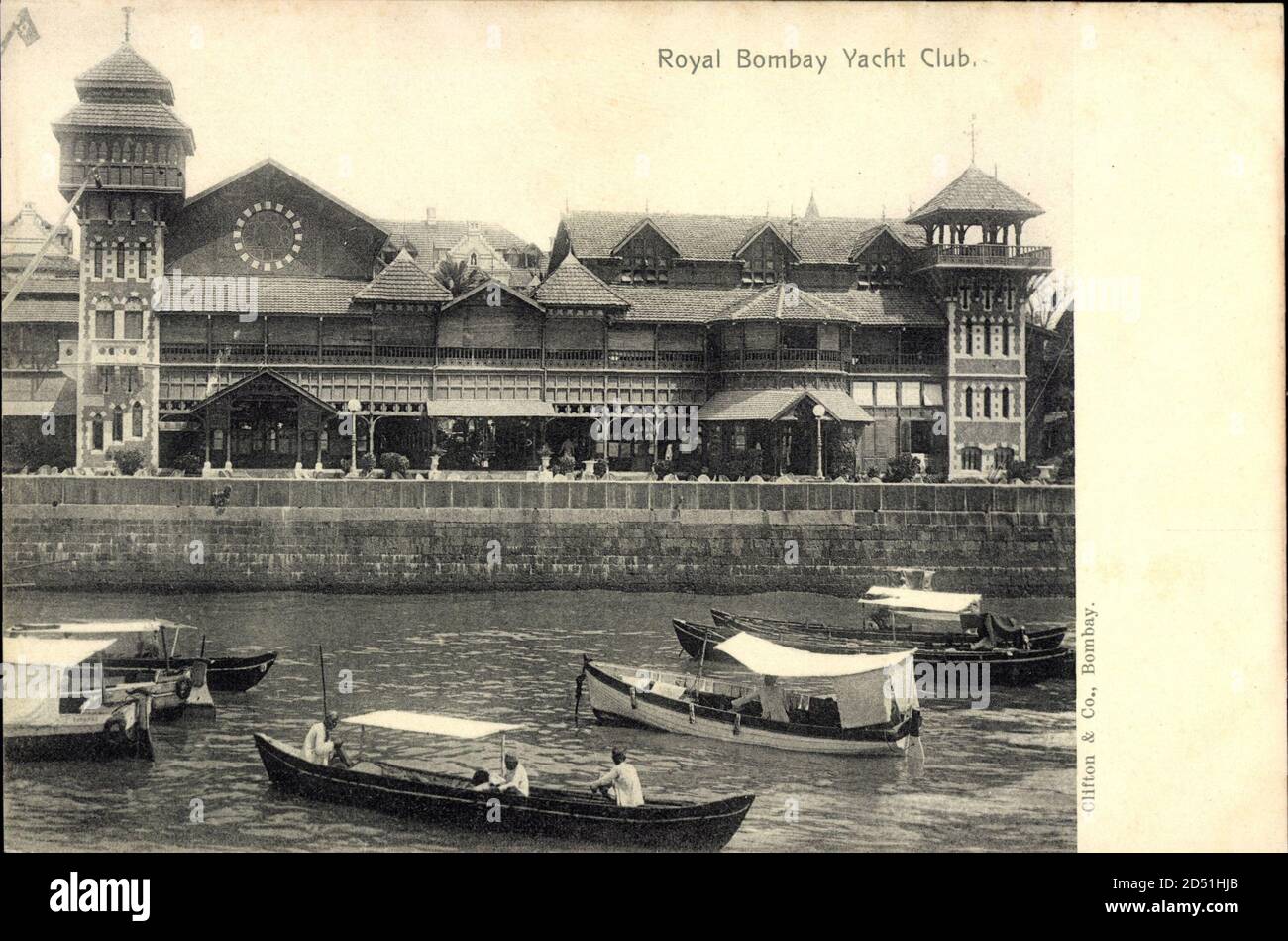 Bombay Indien, general view of boats on the river, Royal Bombay Yacht Club | usage worldwide Stock Photo