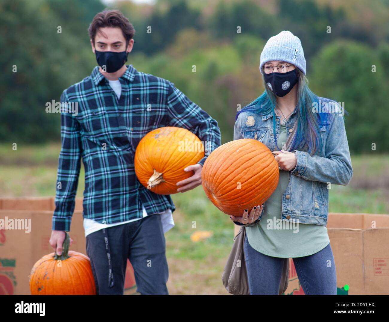 Ivyland, United States. 11th Oct, 2020. From left, Rob Yotko of