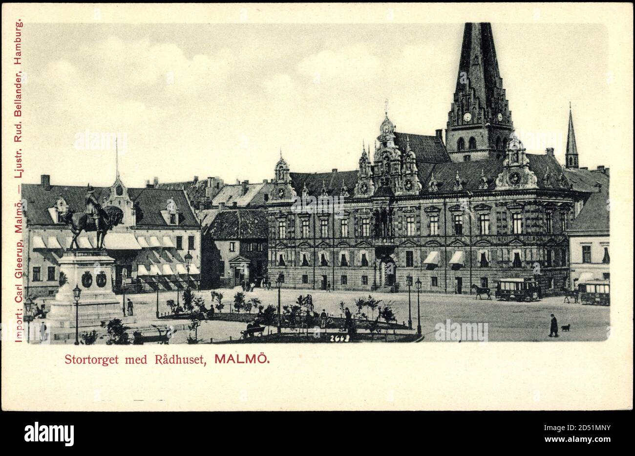 Malmö Schweden, Platz, Denkmal, Rathaus, Wohnhäuser usage worldwide