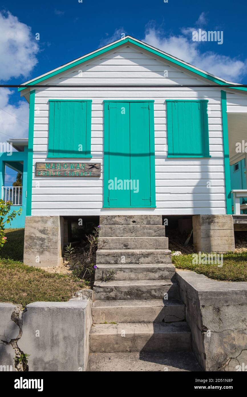 Bahamas, Abaco Islands, Man O War Cay, Queen's highway, Public libary