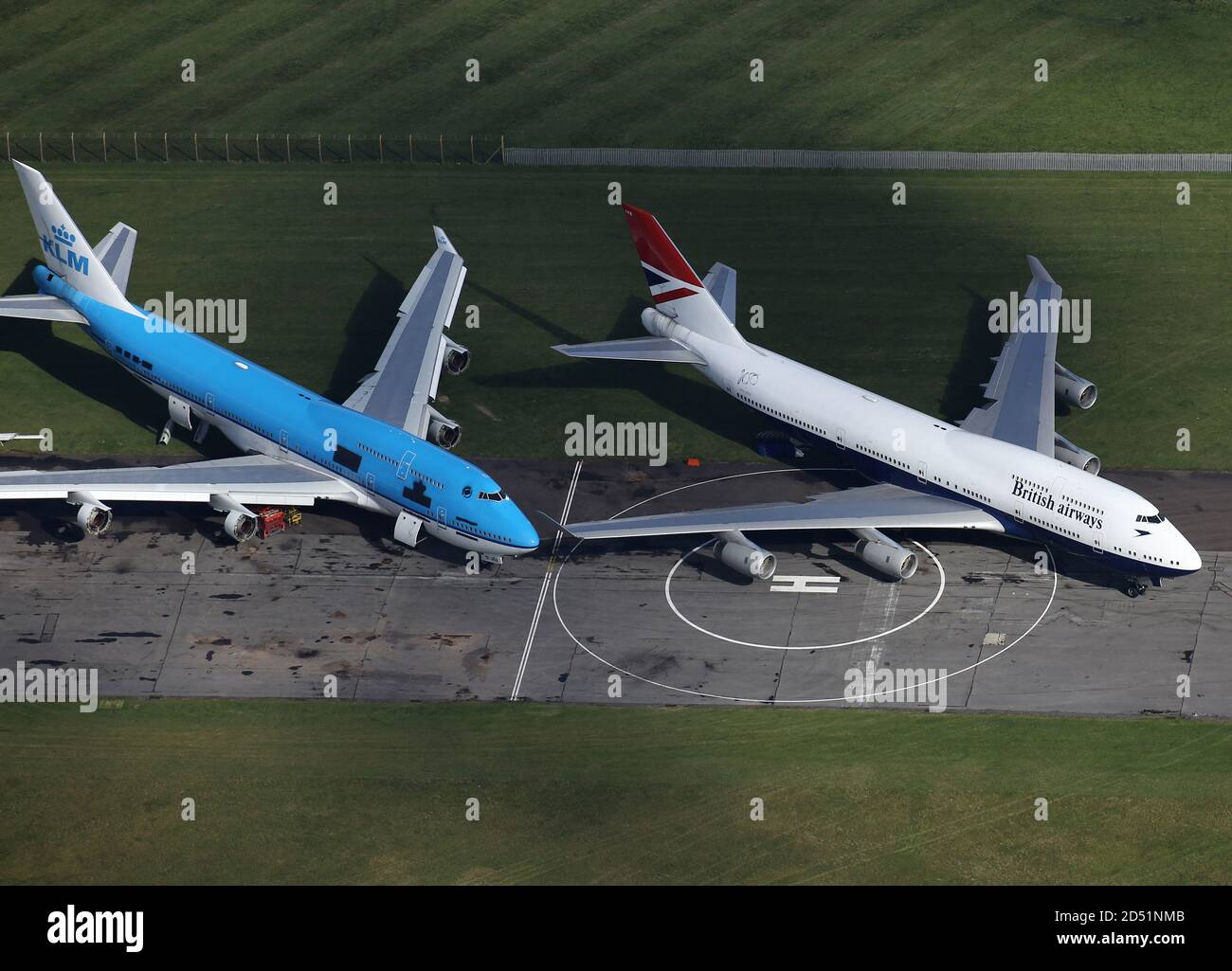 Aerial views of the Negus & Negus liveried British Airways Boeing 747