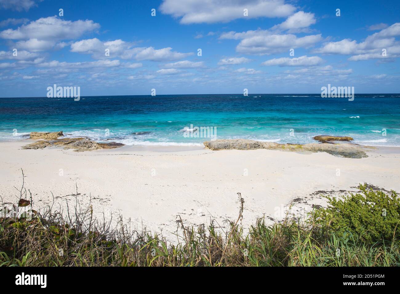 Bahamas, Abaco Islands, Great Guana Cay, Beach near Nippers bar Stock