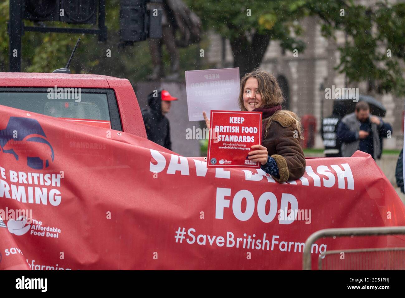 London, UK. , . A 'Tractor protest' in support of british agriculture held in Parliament Square Credit: Ian Davidson/Alamy Live News Stock Photo