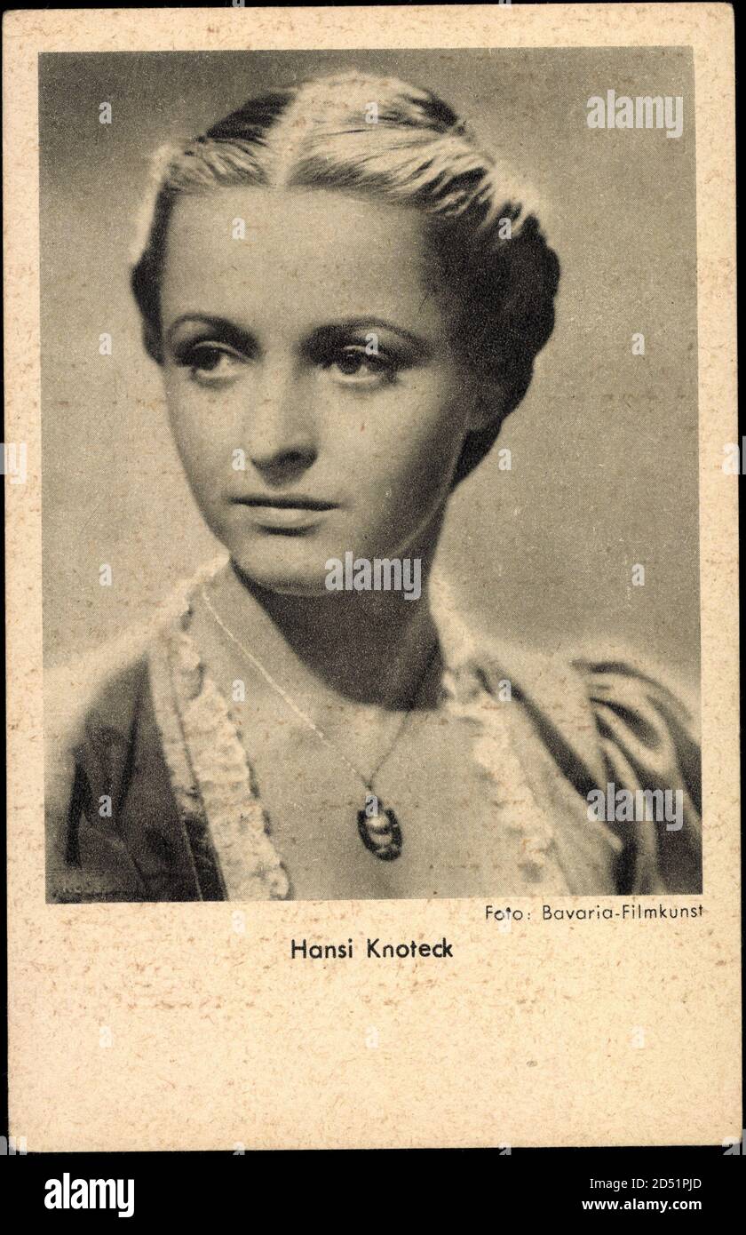 Schauspielerin Hansi Knoteck, Bavaria Film,Halskette | usage worldwide Stock Photo