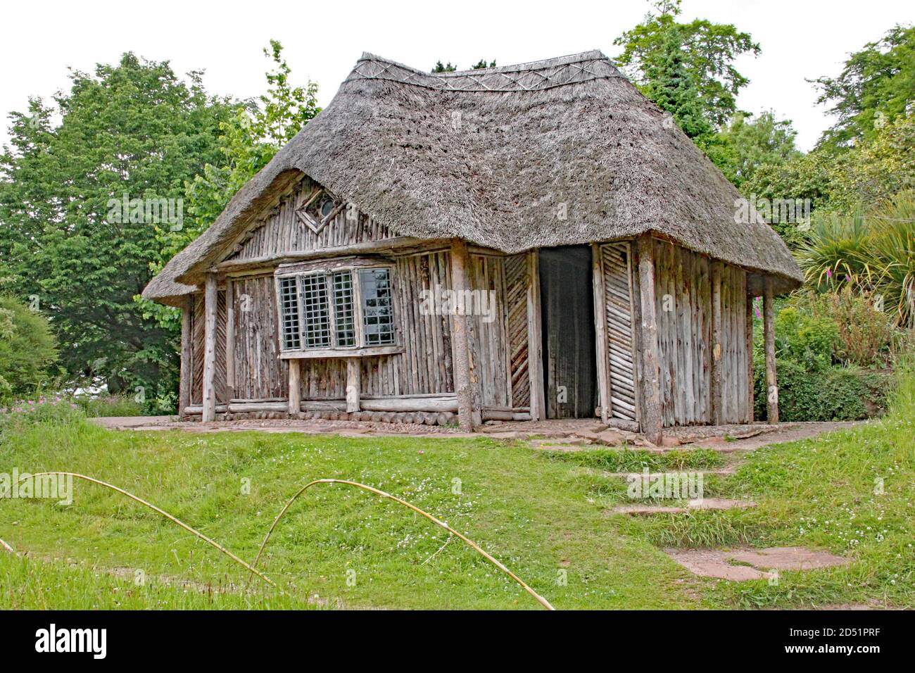 KILLERTON, DEVON, ENGLAND - JUNE 2015 - The bear's hut, which was built in 1808 by John Veitch. Stock Photo
