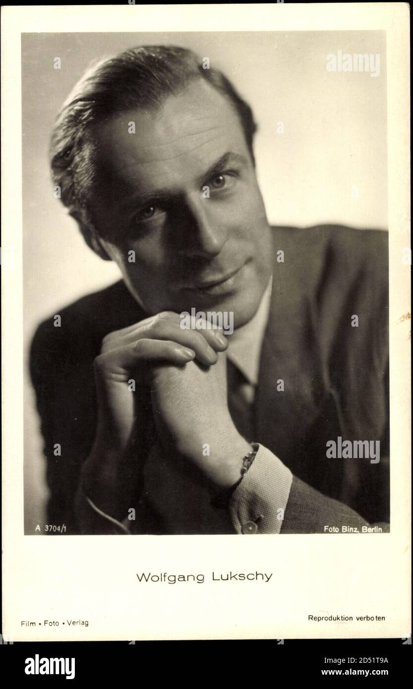 Schauspieler Wolfgang Lukschy, Portrait, A 3704 1 | usage worldwide Stock  Photo - Alamy