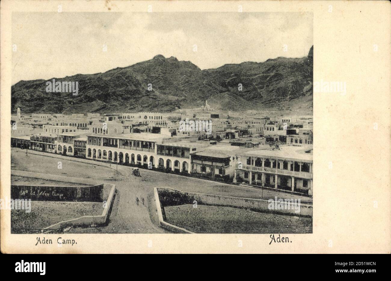 Aden Jemen, Blick auf das Aden Camp, Straßenansicht, Berge usage