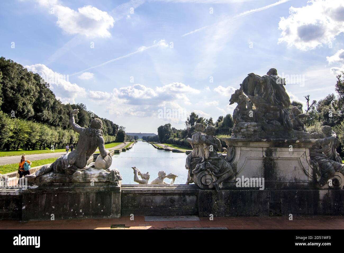 Caserta, Italy. 10th Oct, 2020. The park of the Royal Palace of Caserta, a historic royal palace with an adjoining park, is located in Caserta. It was commissioned in the 18th century by Carlo di Borbone, king of Naples and Sicily, based on a project by Luigi Vanvitelli. It occupies an area of 47,000 m² (Photo by Patrizia Cortellessa/Pacific Press) Credit: Pacific Press Media Production Corp./Alamy Live News Stock Photo