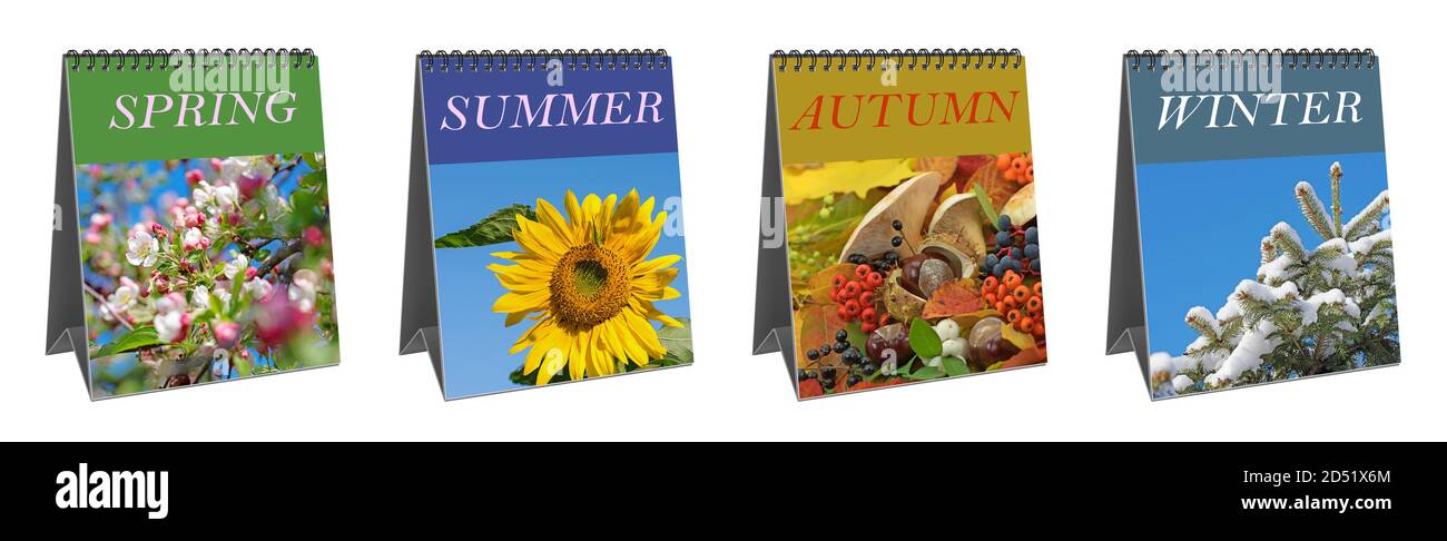 four-seasons-collage-desk-calendar-stock-photo-alamy