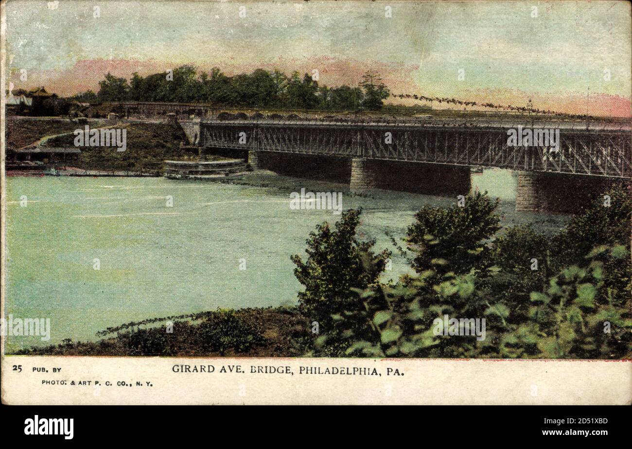 Glitzer Philadelphia Pennsylvania, Blick auf Girard Ave, Bridge | usage worldwide Stock Photo
