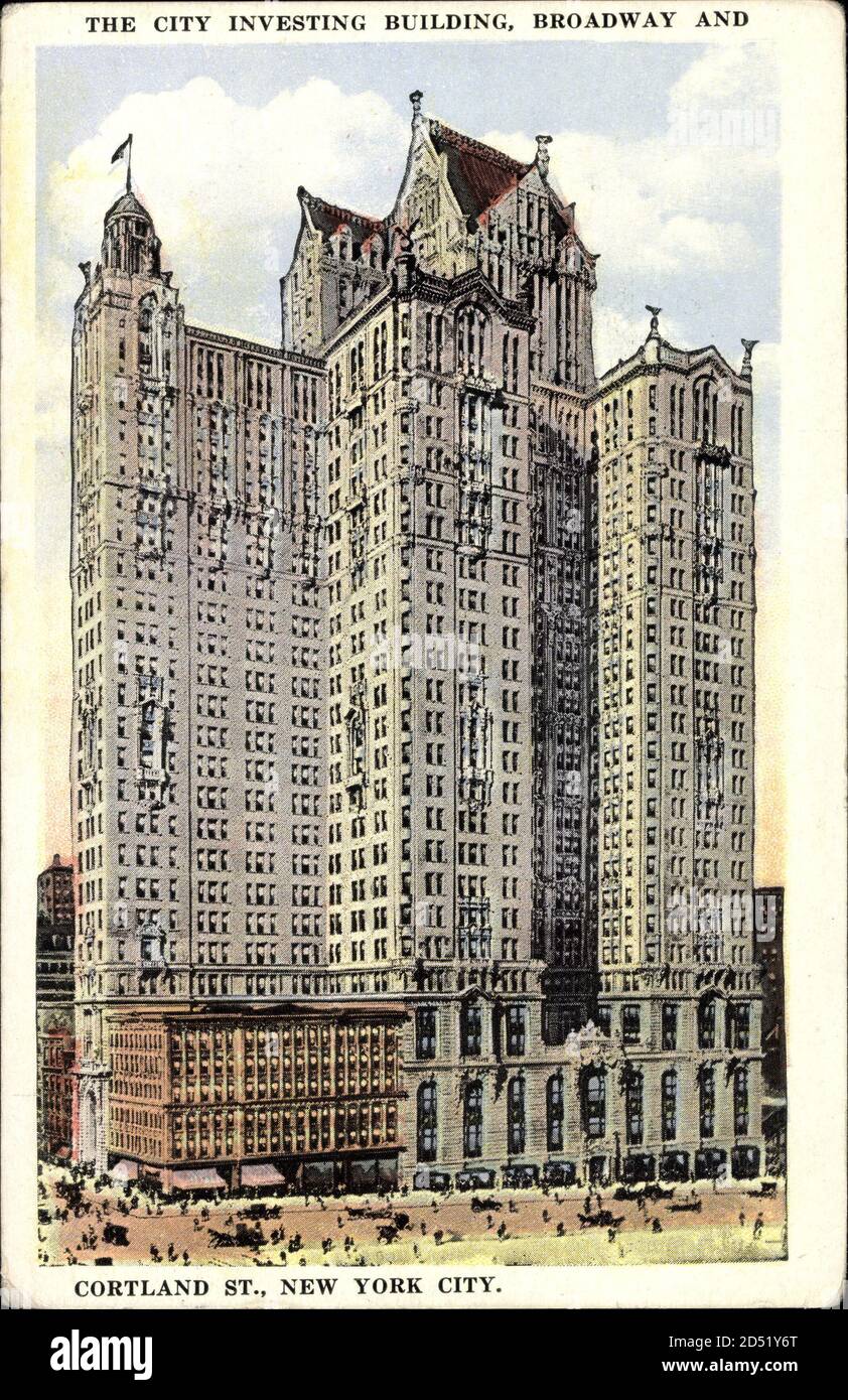 New York City, The city investing Building, Broadway ans Cortland St
