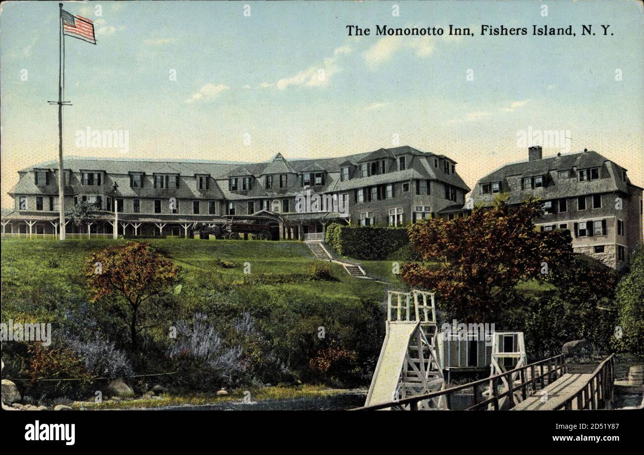 Fishers Island New York, general view of the Mononotto Inn usage