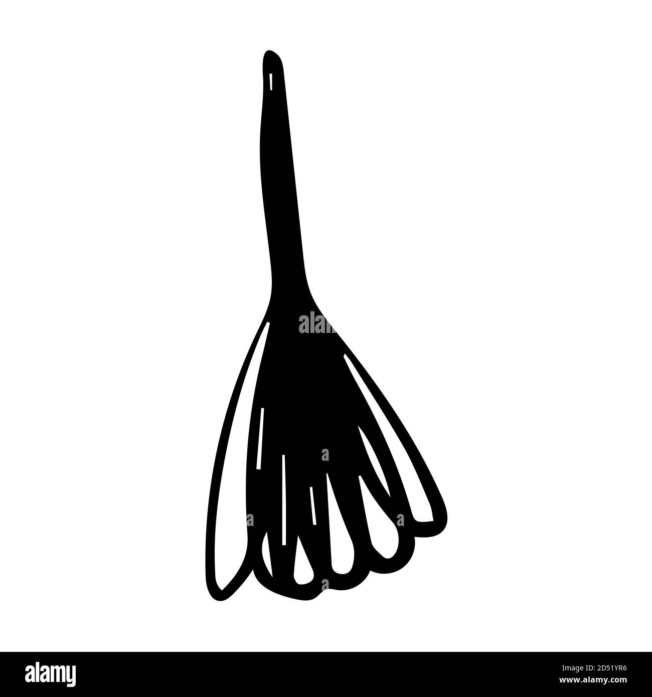 Isolated black whisk in simple style Stock Vector