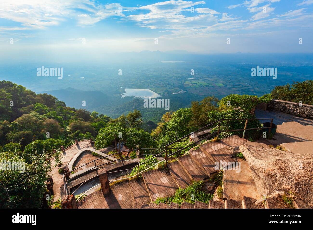 Honeymoon sunset point aerial panoramic view, Mount Abu. Mount Abu is a