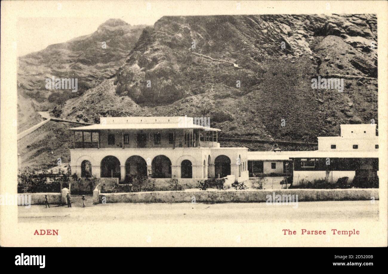 Aden Jemen, general view of the Parsee Temple from the outside usage