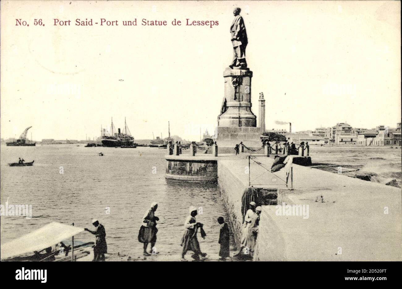 Port Said Ägypten, Port et Statue de Lesseps, Denkmal, Hafen | usage ...
