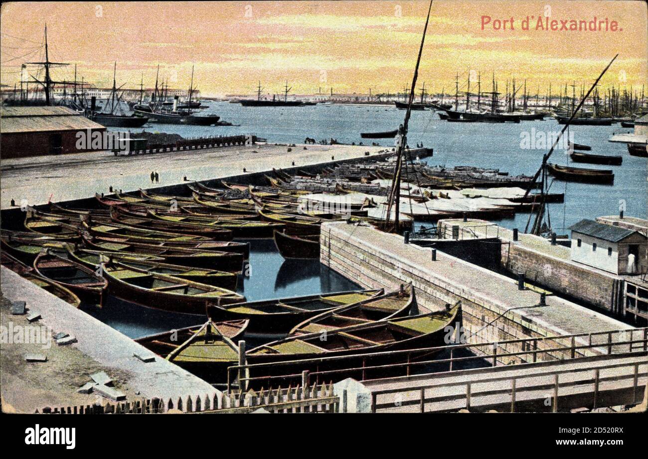 Alexandria Ägypten, vue générale du Port d'Alexandrie | usage worldwide  Stock Photo - Alamy