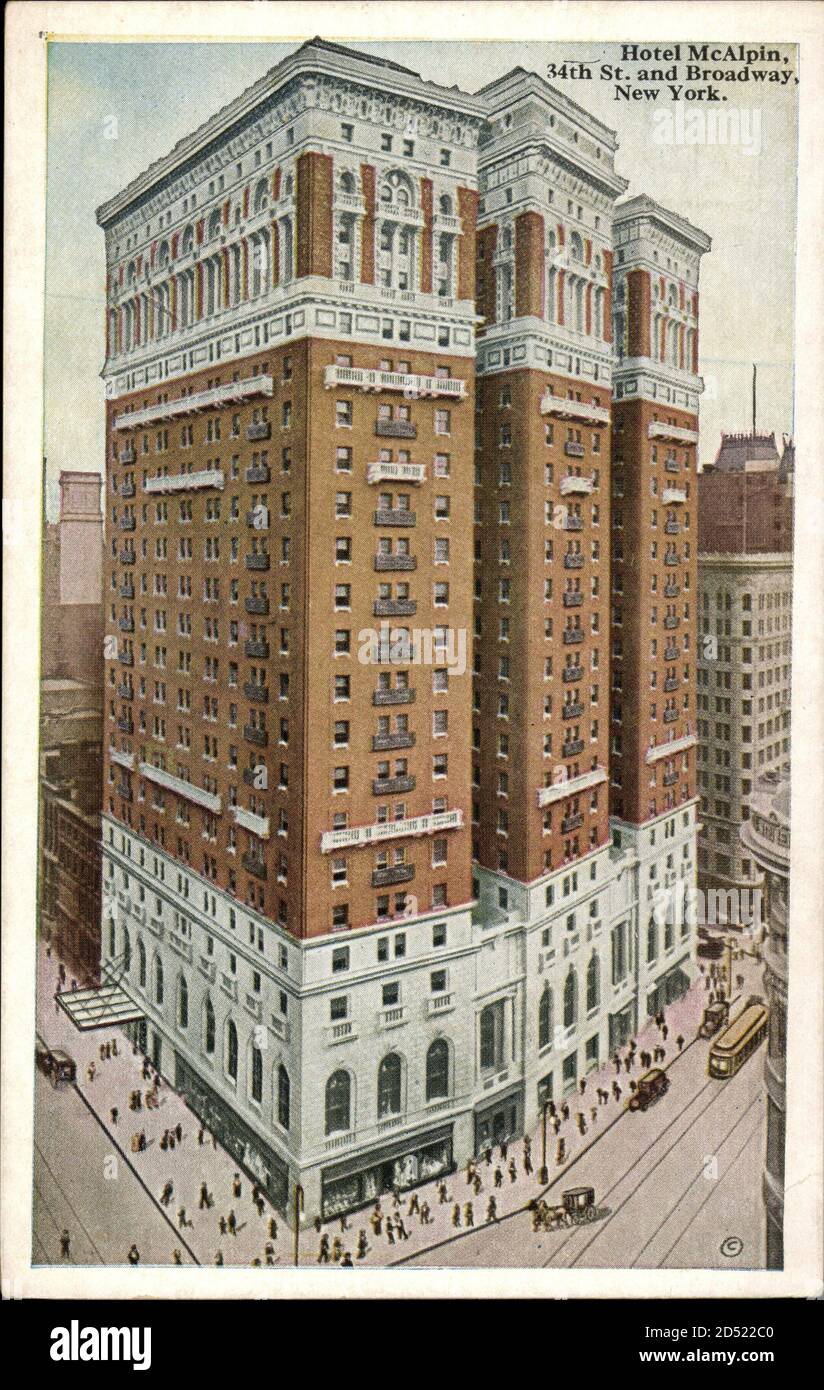New York USA, Hotel McAlpin, 34th St. and Broadway | usage worldwide Stock Photo
